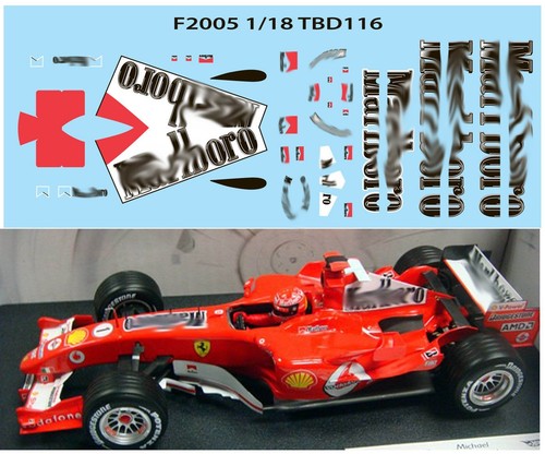 Decals per ferrari f1 - 1/18,