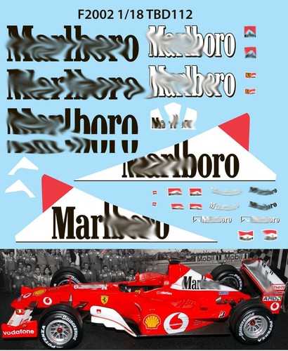 Decals per ferrari f1 - 1/18,