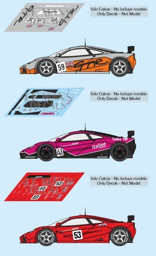 Decals mclaren gtr test - decals, lm