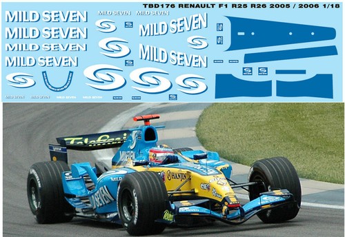 Decals per renault - 1/18,